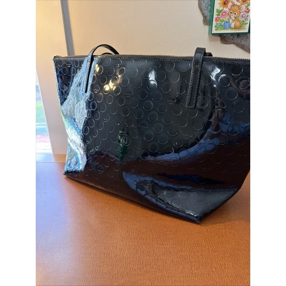 kate spade Black Patent Bubble Tote